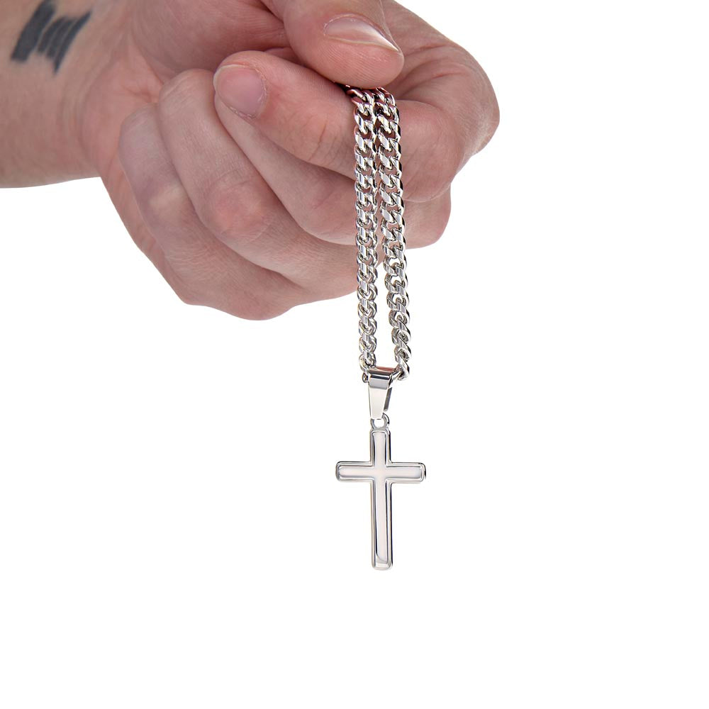 If I Had One Wish | To My Soulmate | Cuban Chain with Artisan Cross Necklace