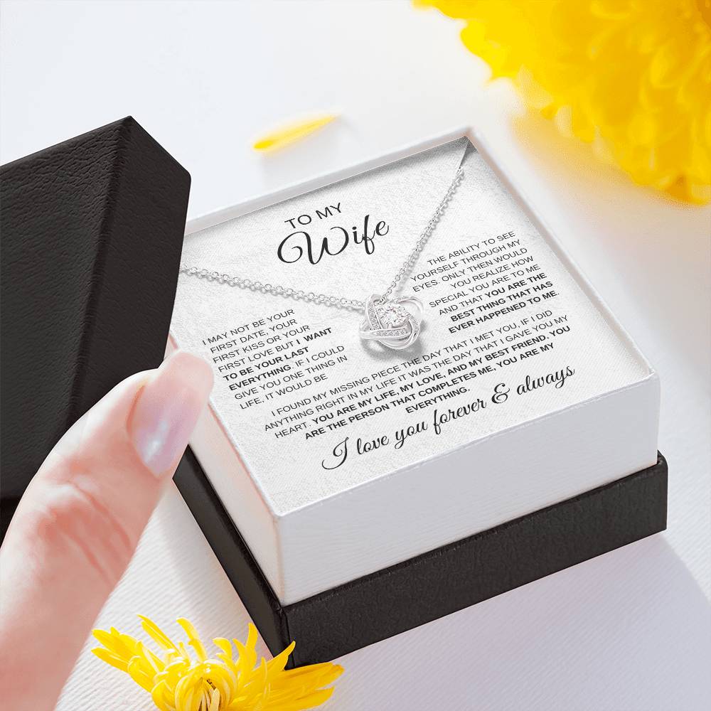 Love Knot Necklace for Wife | “Your Last Everything” Romantic Gift from Husband