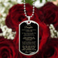 Engraved Dog Tag Necklace for Daughter from Mom | Personalized Keepsake Gift