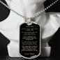 To Son From Dad | Keepsake Military Necklace | Custom Engrave on Back