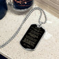 To Son From Mom | Keepsake Military Necklace | Custom Engrave on Back