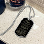 Engraved Dog Tag Necklace for Daughter from Mom | Personalized Keepsake Gift