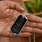 Engraved Dog Tag Necklace for Daughter from Mom | Personalized Keepsake Gift