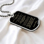 To Son From Dad | Keepsake Military Necklace | Custom Engrave on Back