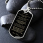 To Son From Mom | Keepsake Military Necklace | Custom Engrave on Back