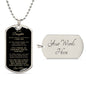 Engraved Dog Tag Necklace for Daughter from Mom | Personalized Keepsake Gift