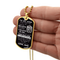 Personalized Gifts For Son| To Son From Dad |  Luxury Military Necklace