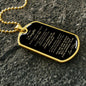 Engraved Dog Tag Necklace for Daughter from Mom | Personalized Keepsake Gift