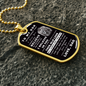 Personalized Gifts For Son| To Son From Dad |  Luxury Military Necklace