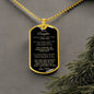 Engraved Dog Tag Necklace for Daughter from Mom | Personalized Keepsake Gift