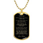 To Son From Mom | Keepsake Military Necklace | Custom Engrave on Back