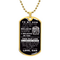 Personalized Gifts For Son| To Son From Dad |  Luxury Military Necklace