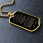 To Son From Mom | Keepsake Military Necklace | Custom Engrave on Back