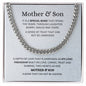 Unbreakable Bond  Mother & Son |Cuban Link Chain | Gift to Son from Mom