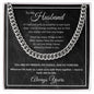 To My Husband Cuban Link Chain Necklace – Meaningful Gift from Wife