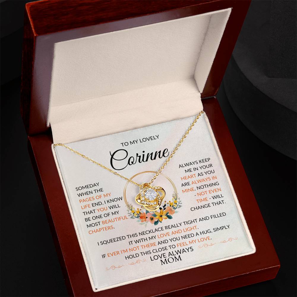 Personalized Love Knot Necklace | Custom Message Card Gift