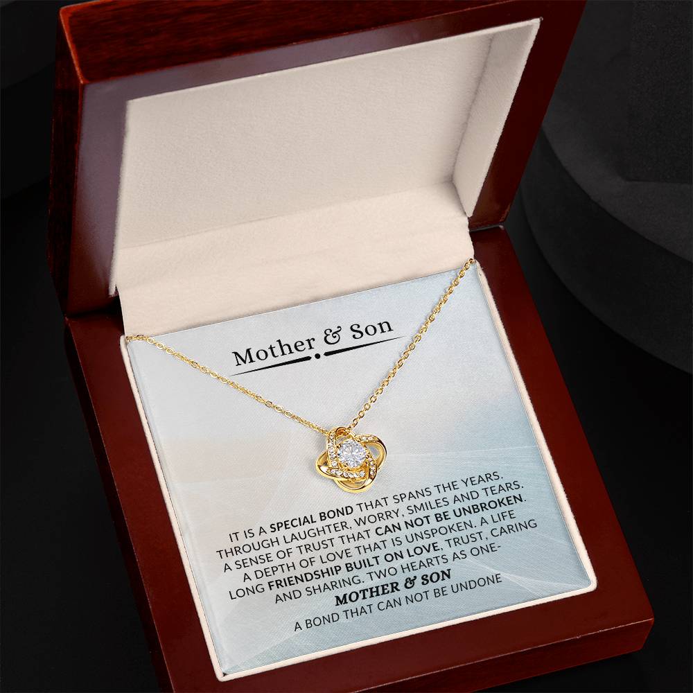Unbreakable Bond | Gift to Mom from Son | Love Knot Necklace