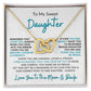 Interlocking Hearts Necklace for Daughter from Mom | Love You to the Moon Gift