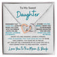 Interlocking Hearts Necklace for Daughter from Mom | Love You to the Moon Gift