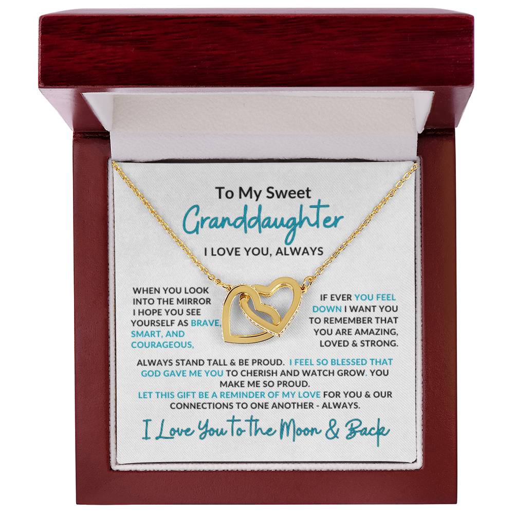 Interlocking Hearts | Special Gift for Granddaughter | To the Moon and Back