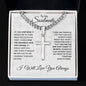 If I Had One Wish | To My Soulmate |  Cuban Chain with Artisan Cross Necklace