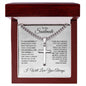 If I Had One Wish | To My Soulmate |  Cuban Chain with Artisan Cross Necklace