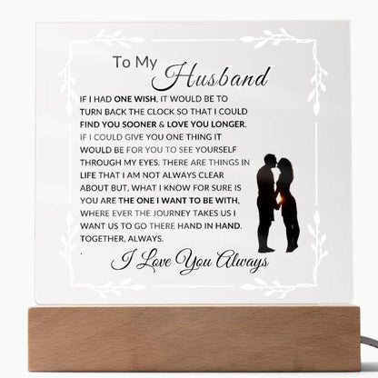 One Wish To My Husband | LED Acrylic Lamp