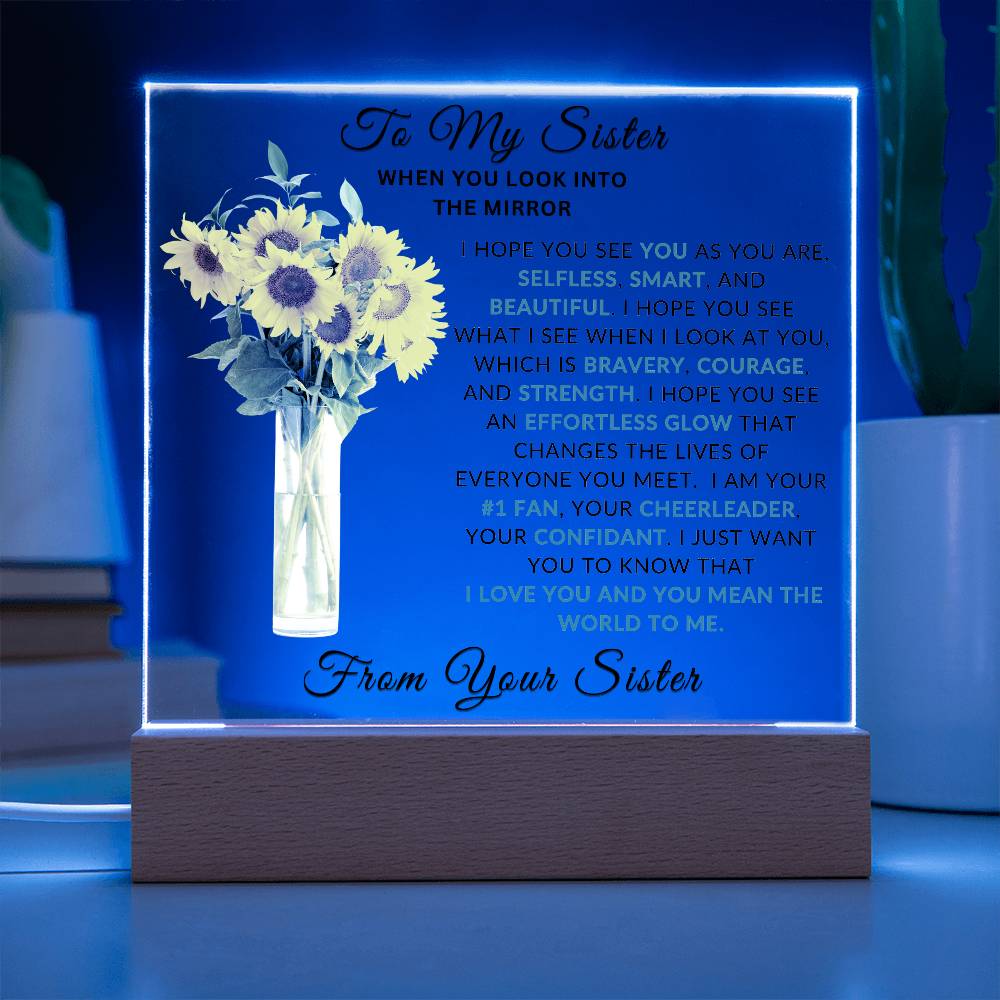 Unique Gift For Sister | LED Acrylic Lamp