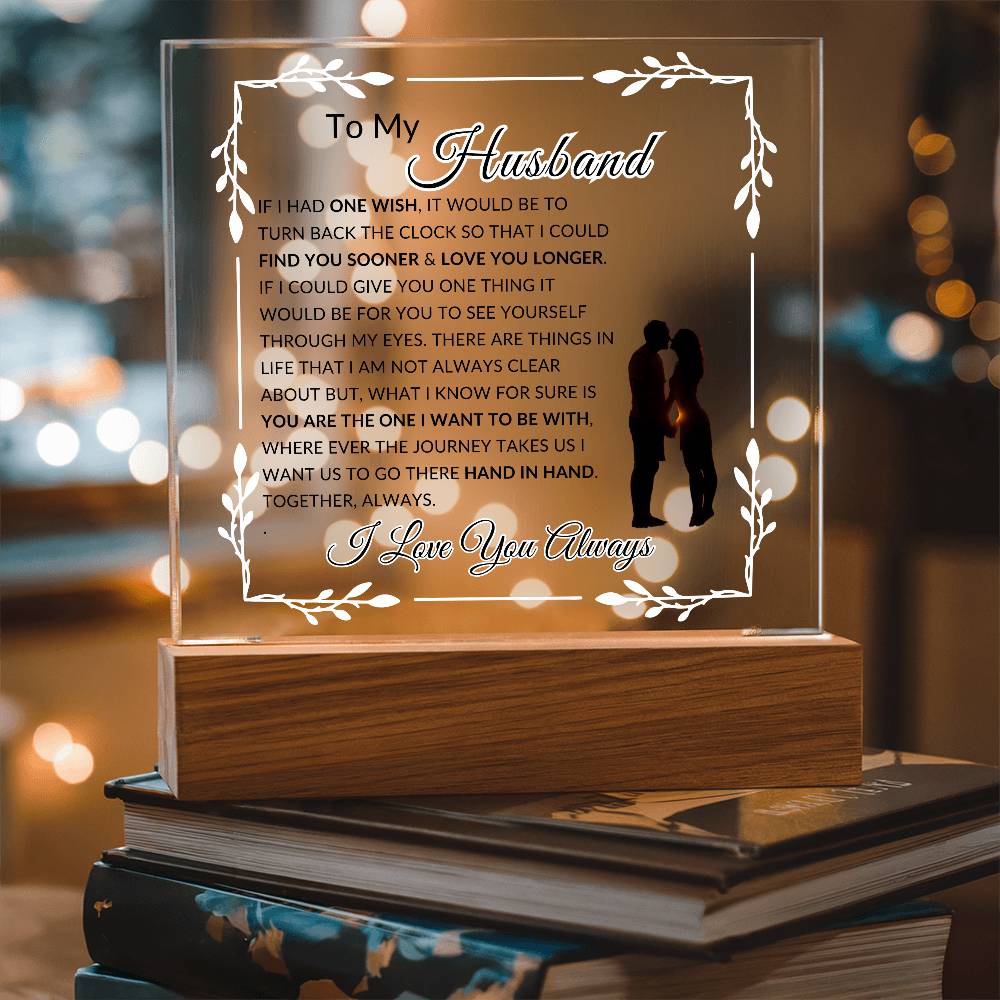 One Wish To My Husband | LED Acrylic Lamp