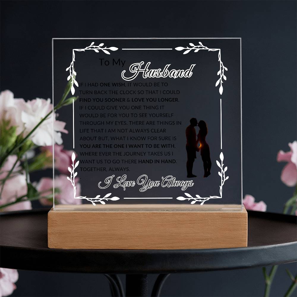One Wish To My Husband | LED Acrylic Lamp