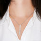 To My Wife - Personalized 4-sided Engraved Bar Necklace