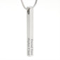 To My Wife - Personalized 4-sided Engraved Bar Necklace