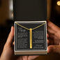 To My Wife - Personalized 4-sided Engraved Bar Necklace