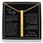 To My Wife - Personalized 4-sided Engraved Bar Necklace