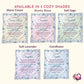 Personalized daughter blanket from Dad shown in five cozy color options: Warm Cream, Dusty Rose, Soft Sage, Soft Lavender, and Cornflower. 