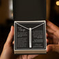 Engraved bar necklace with customizable names, dates, or words, to my Wife.