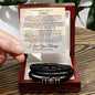 Father’s Day bracelet gift for Dad displayed in a luxury gift box with heartfelt To My Amazing Dad message card.
