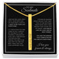 Engraved 4-sided name necklace gift for soulmate or loved one - Gold