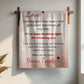 Romantic To My Love mink fleece blanket wall display personalized gift for her
