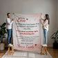 Couple holding To My Love personalized mink fleece blanket romantic Valentine’s gift from him