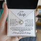 Love Knot pendant necklace for wife close-up